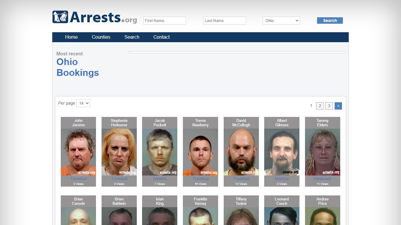 Ohio Arrests and Inmate Search